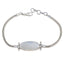 Rainbow Moonstone St George’s Day Featherlight White Silver Chain Bracelet
