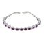 Ruby CZ Summer School Holidays Slim Red 925 Silver Tennis Bracelet