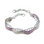 Ruby CZ Super Saturday Versatile Red Silver Tennis Bracelet