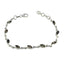 Smoky Quartz Treasure Tiny Brown 925 Silver Links Bracelet
