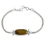Tiger Eye Workwear Featherlight Brown Sterling Silver Chain Bracelet