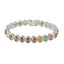 Tourmaline Animal Day Eye-catching multicolor 925 Silver Tennis Bracelet