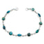 Turquoise Cancer Day Featherlight Turquoise Silver Links Bracelet