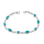 Turquoise Chocolate Day Slim Turquoise Sterling Silver Links Bracelet