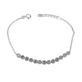 White CZ Nutella Day Whisper-thin White Sterling Silver Tennis Bracelet