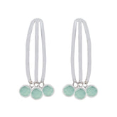 Aqua-Chalcedony-Korean-Nayara-multiple-Stud-Green-92.5-Silver-Earring