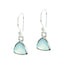 Chalcedony-German-Aiko-Solitaire-Dangle-Blue-Silver-Earring