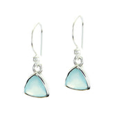 Chalcedony-German-Aiko-Solitaire-Dangle-Blue-Silver-Earring