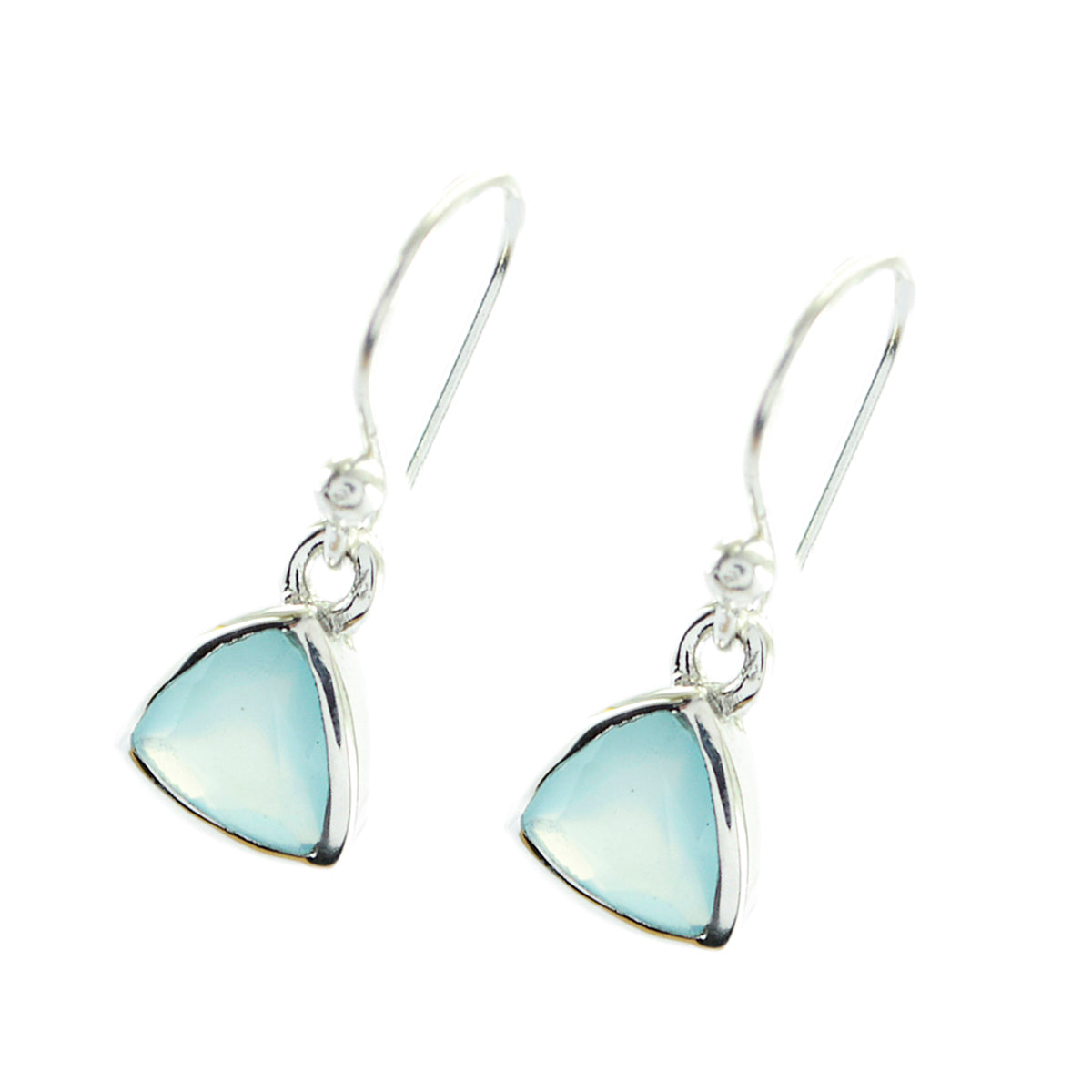 Chalcedony-German-Aiko-Solitaire-Dangle-Blue-Silver-Earring