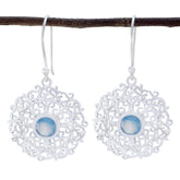 Chalcedony-Japanese-Lucia-Solitaire-Dangle-Blue-Sterling-Silver-Earring