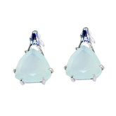 Aqua-Chalcedony-Italian-Yasmine-Solitaire-Stud-Green-925-Silver-Earring