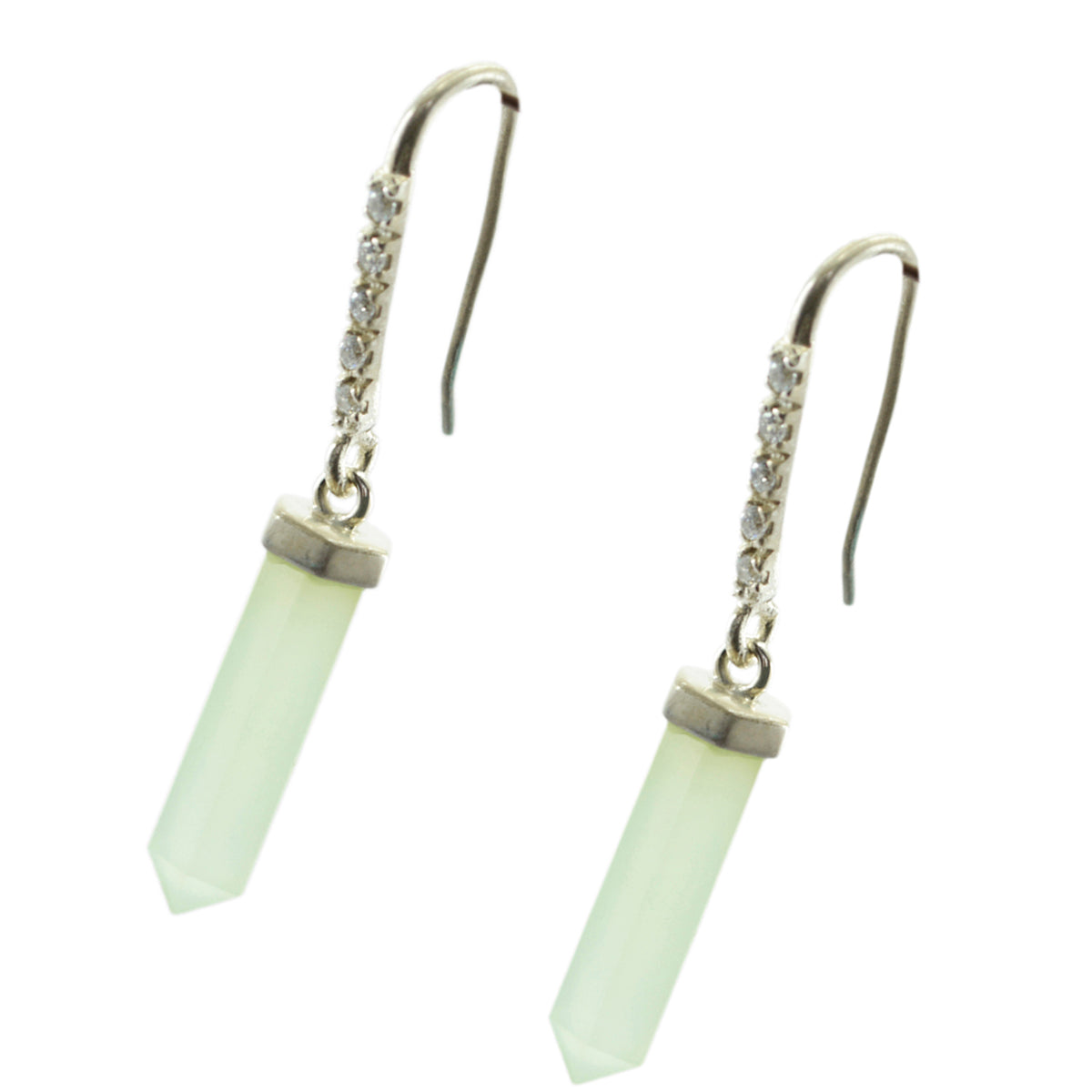 Chalcedony-Mexican-Inès-multiple-Dangle-Blue-925-Silver-Earring