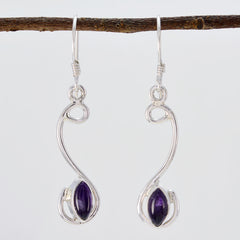 Amethyst-Korean-Lourdes-mehrere-Dangle-Lila-92,5-Silber-Ohrring