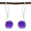 Amethyst-French-Ángeles-Solitaire-Dangle-Purple-Silver-Earring