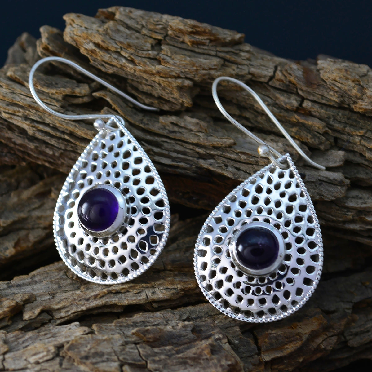 Amethyst-African-Bianca-Solitaire-Dangle-Purple-Silver-Earring