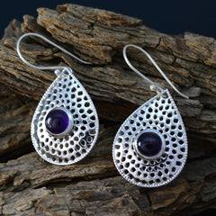 Amethyst-African-Bianca-Solitaire-Dangle-Purple-Silver-Earring