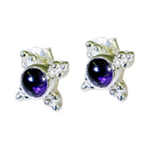 Amethyst-American-Carolina-Solitaire-Dangle-Purple-925-Silver-Earring