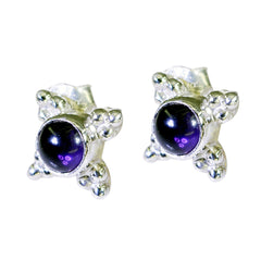 Amethyst-American-Carolina-Solitaire-Dangle-Purple-925-Silver-Earring