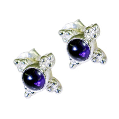 Amethyst-American-Carolina-Solitaire-Dangle-Purple-925-Silver-Earring