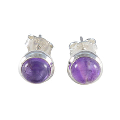 Amethyst-American-Mei-Solitaire-Stud-Purple-925-Silver-Earring