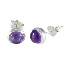 Amethyst-American-Mei-Solitaire-Stud-Purple-925-Silver-Earring