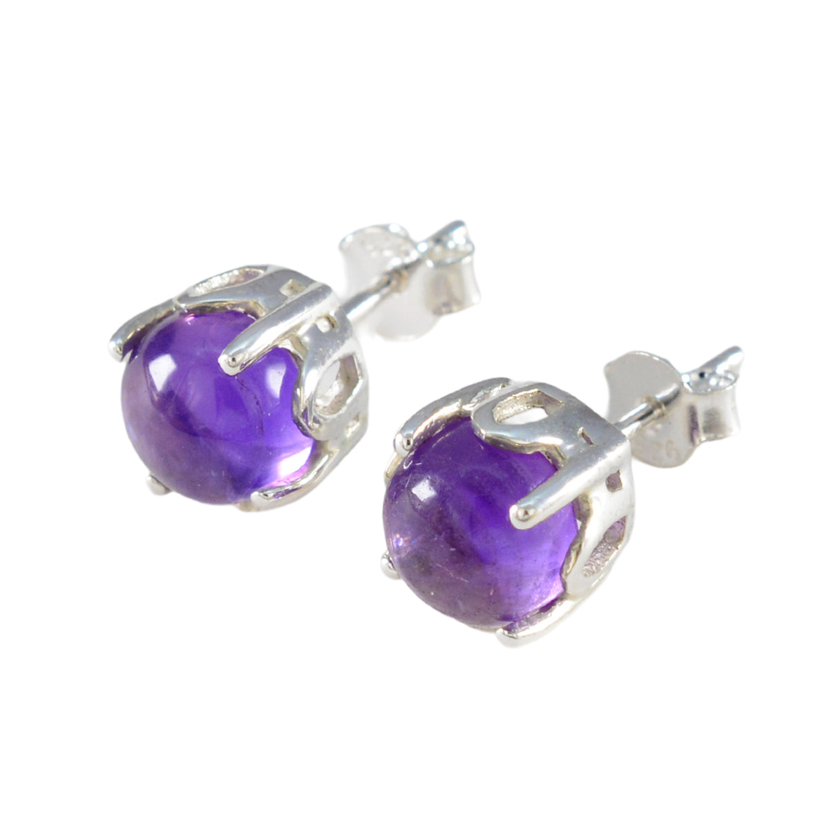 Amethyst-American-Amanda-Solitaire-Stud-Purple-925-Sterling-Silver-Earring