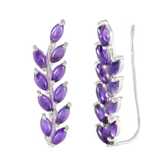 Amethyst-Italian-Marie-multiple-Stud-Purple-925-Sterling-Silver-Earring
