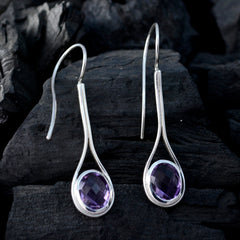 Amethyst-German-Victoria-Solitaire-Dangle-Purple-Silver-Earring