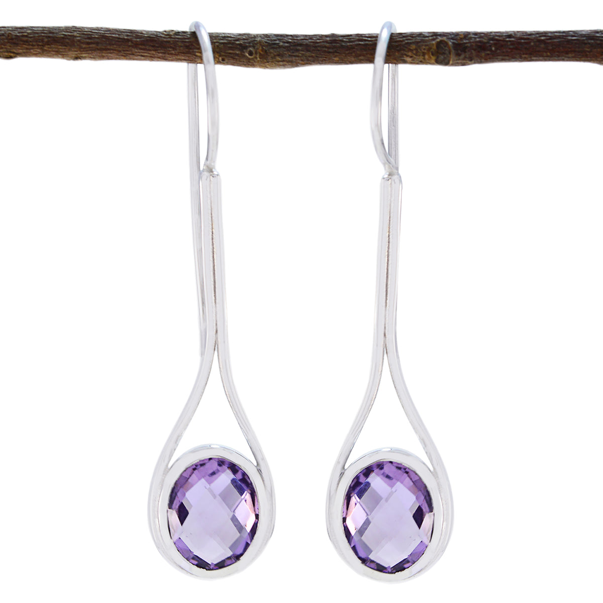 Amethyst-German-Victoria-Solitaire-Dangle-Purple-Silver-Earring