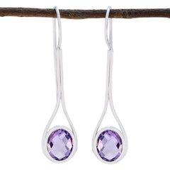 Amethyst-German-Victoria-Solitaire-Dangle-Purple-Silver-Earring