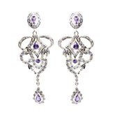 Amethyst-Indian-Lakshmi-multiple-Stud-Purple-925-Sterling-Silver-Earring