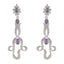 Amethyst-Indian-Aisha-multiple-Stud-Purple-Silver-Earring