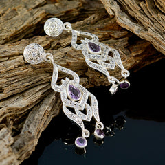 Amethyst-Indian-Putri-multiple-Stud-Purple-Sterling-Silver-Earring