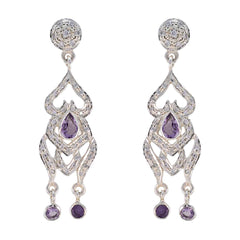 Amethyst-Indian-Putri-multiple-Stud-Purple-Sterling-Silver-Earring