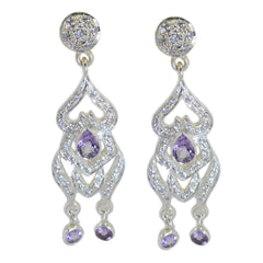 Amethyst-Indian-Putri-multiple-Stud-Purple-Sterling-Silver-Earring