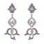 Amethyst-Indian-Saanvi-multiple-Stud-Purple-Silver-Earring