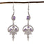 Amethyst-Indian-Siti-multiple-Stud-Purple-Silver-Earring