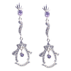 Amethyst-Indian-Zara-multiple-Stud-Purple-925-Silver-Earring