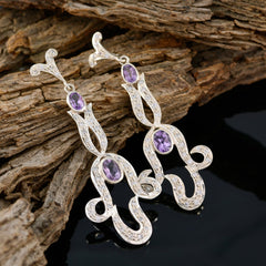 Amethyst-Indian-Angel-multiple-Stud-Purple-92.5-Silver-Earring