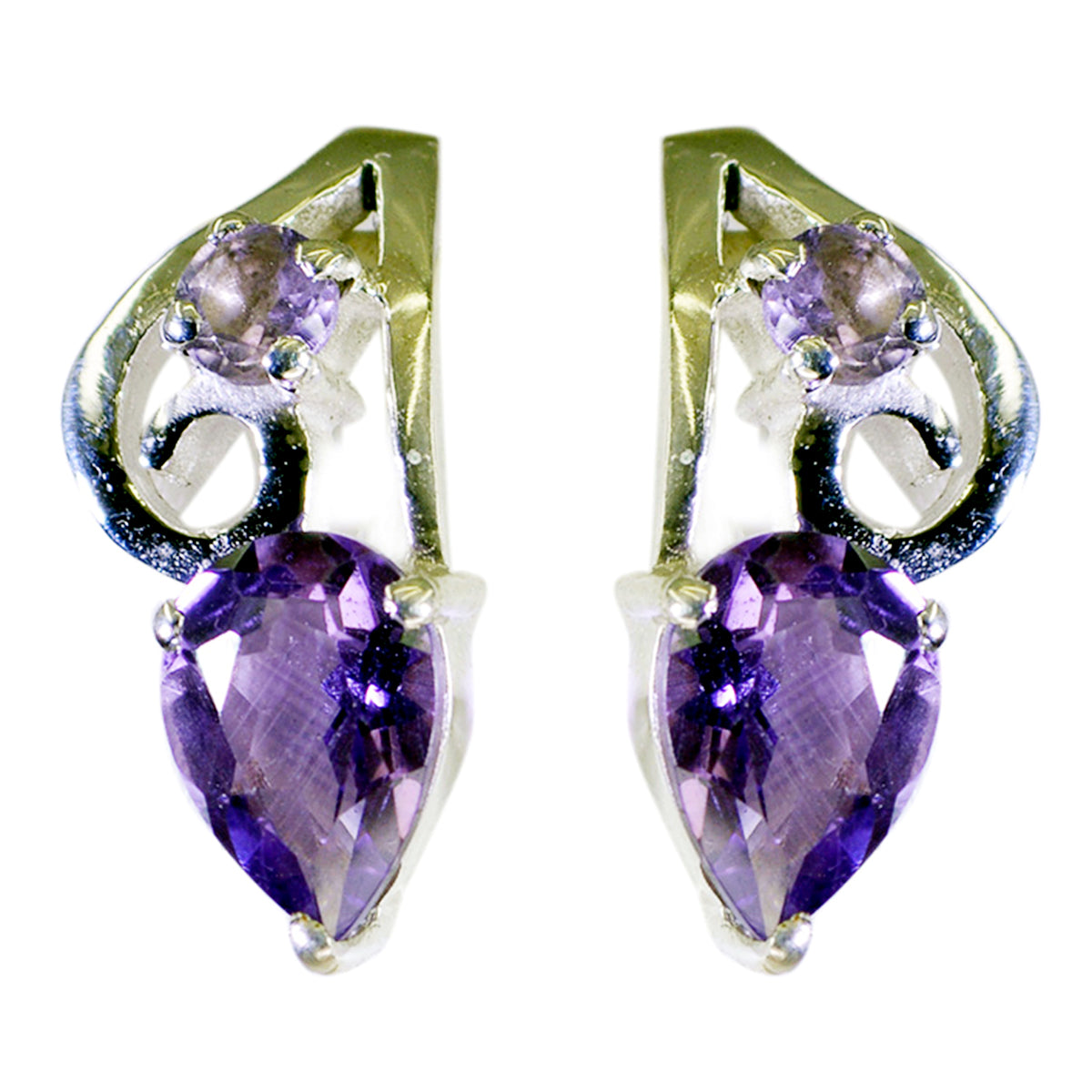 Amethyst-Latin-American-Gabriela-multiple-Stud-Purple-92.5-Silver-Earring