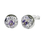 Amethyst-Moroccan-Julia-multiple-Stud-Purple-Sterling-Silver-Earring
