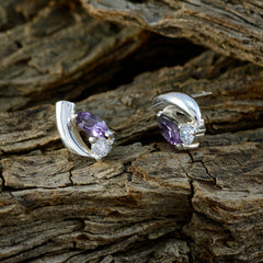 Amethyst-American-Laura-multiple-Stud-Purple-925-Silver-Earring