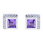 Amethyst-Korean-Lorena-multiple-Stud-Purple-Silver-Earring