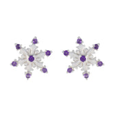 Amethyst-Moroccan-Isabelle-multiple-Stud-Purple-Silver-Earring