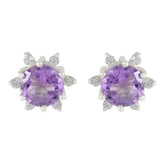 Amethyst-American-Ivy-multiple-Stud-Purple-92.5-Silver-Earring