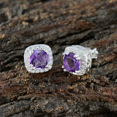 Amethyst-Spanish-Rebeca-multiple-Stud-Purple-Silver-Earring