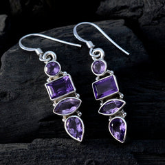 Amethyst-Spanish-Emily-mehrere-Dangle-Lila-925-Silber-Ohrring