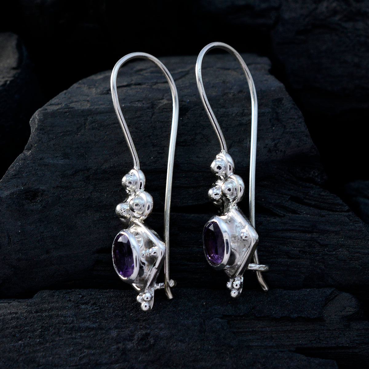 Amethyst-French-Eva-multiple-Dangle-Purple-Sterling-Silver-Earring