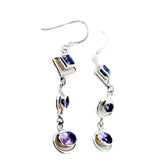 Amethyst-Turkish-Sofía-multiple-Dangle-Purple-Silver-Earring