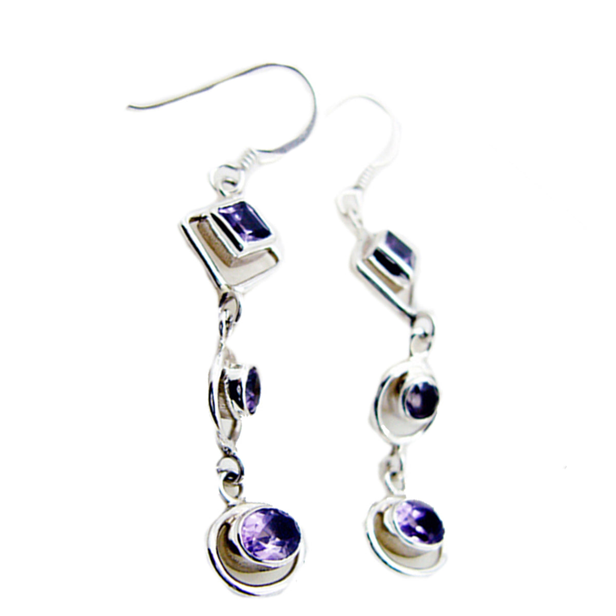 Amethyst-Turkish-Sofía-multiple-Dangle-Purple-Silver-Earring